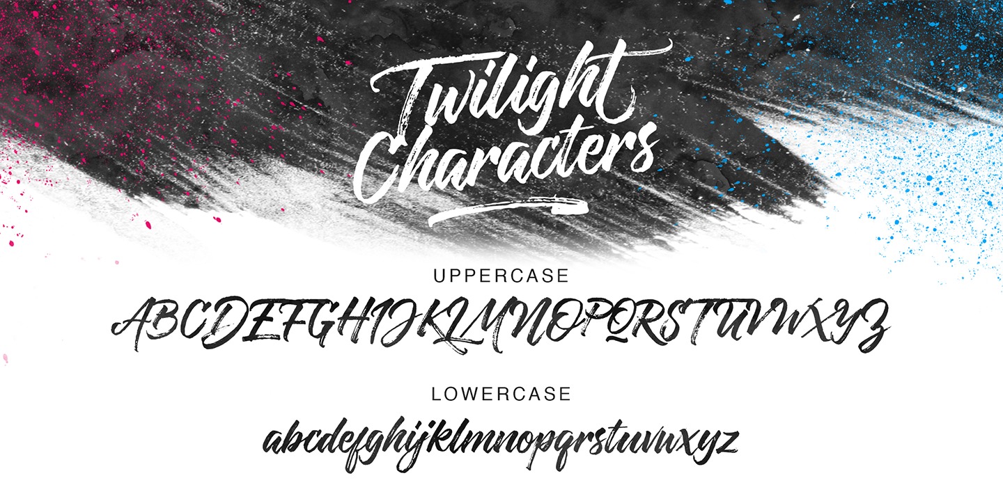 Beispiel einer Twilight Script Script-Schriftart